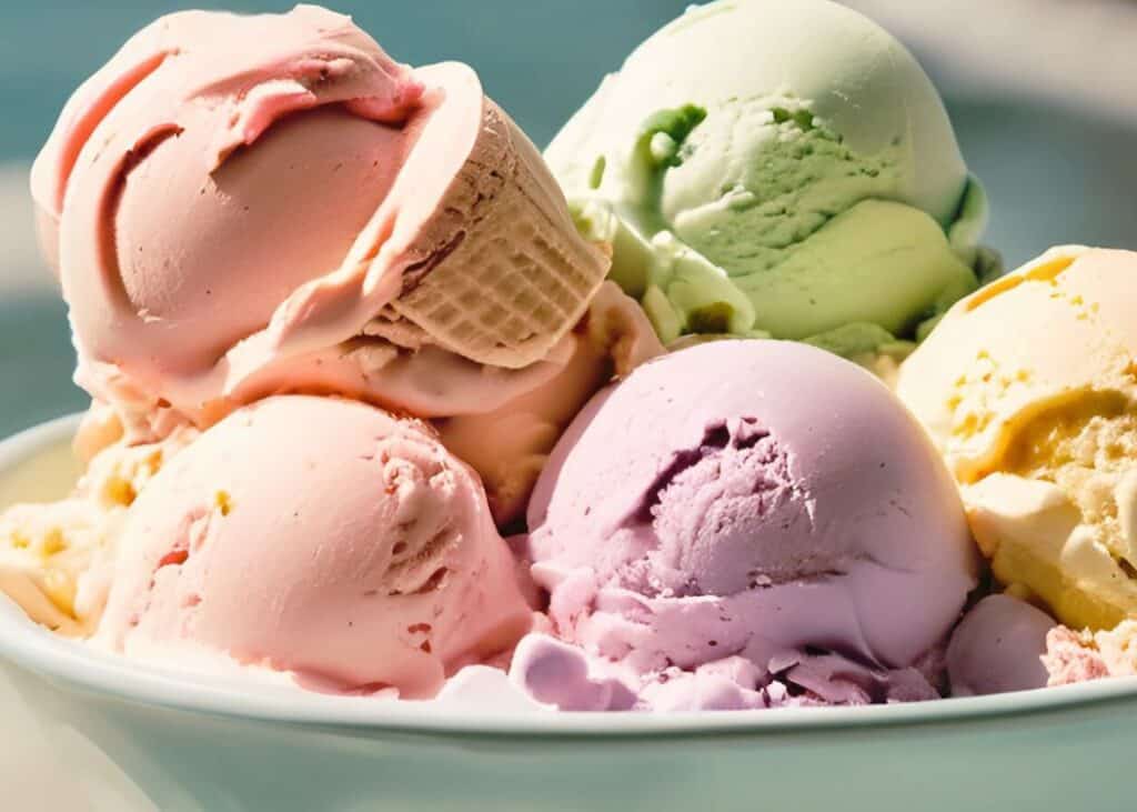 Close up of Ice Cream on the beach