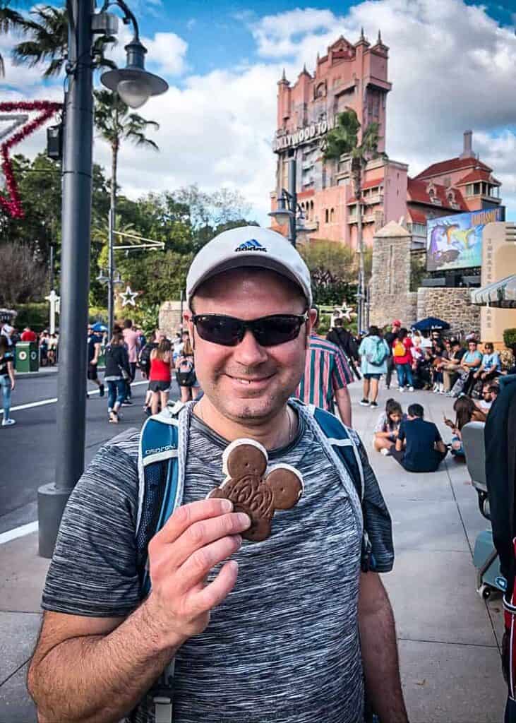 John with a Mickey Ice Cream