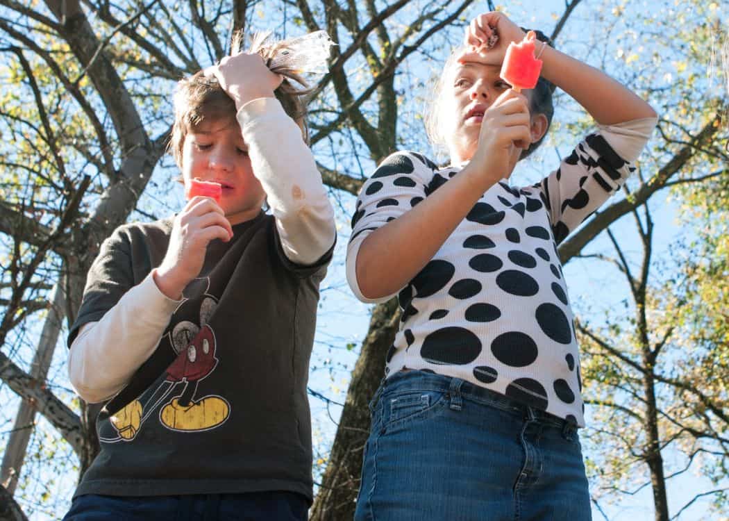 Kids Getting Brain Freeze at Popsicle Eating Contest