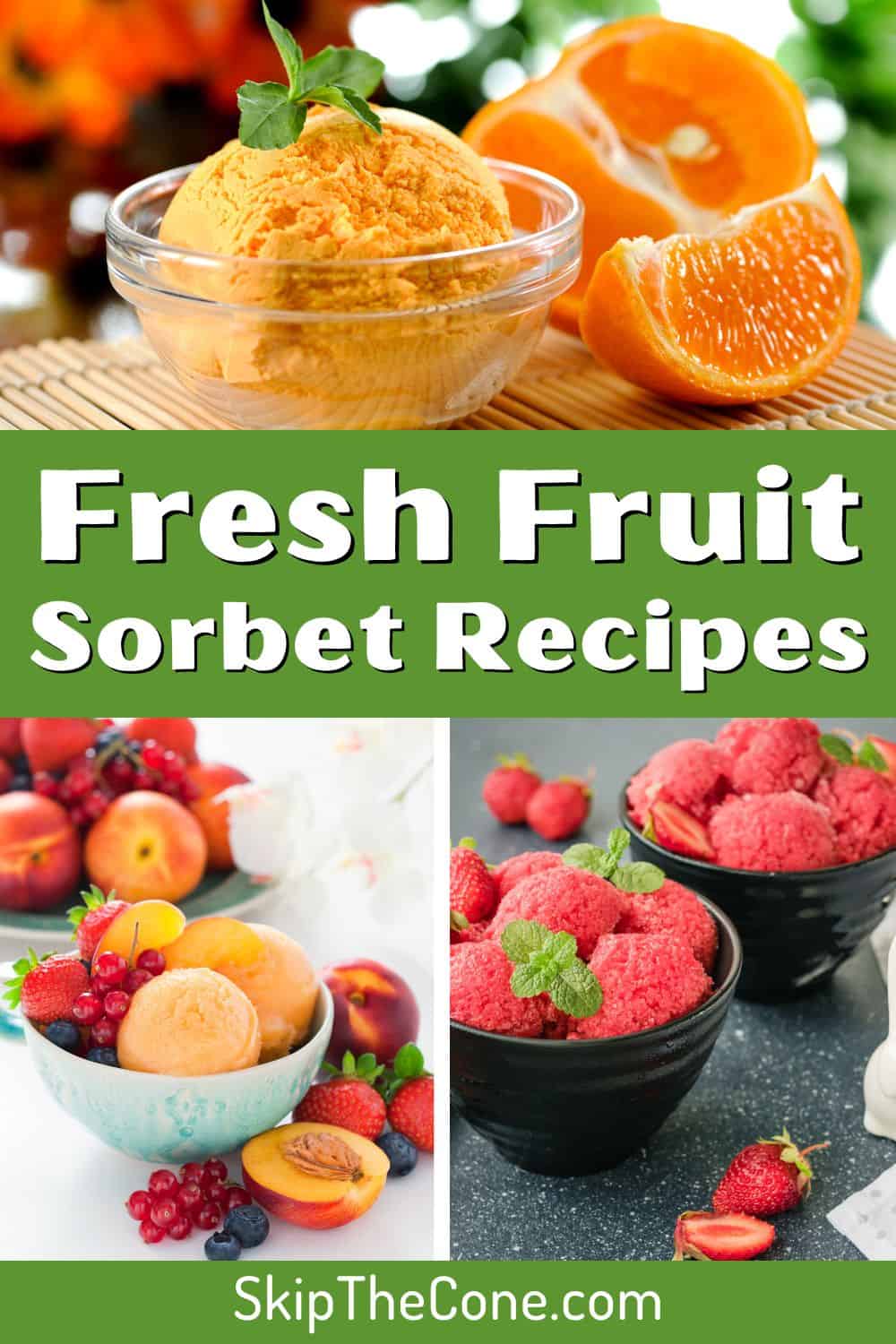 Fresh Fruit Sorbet Recipes - Pinterest Pin 1