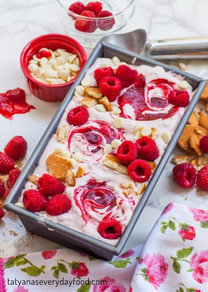 White Chocolate Raspberry Ice Cream